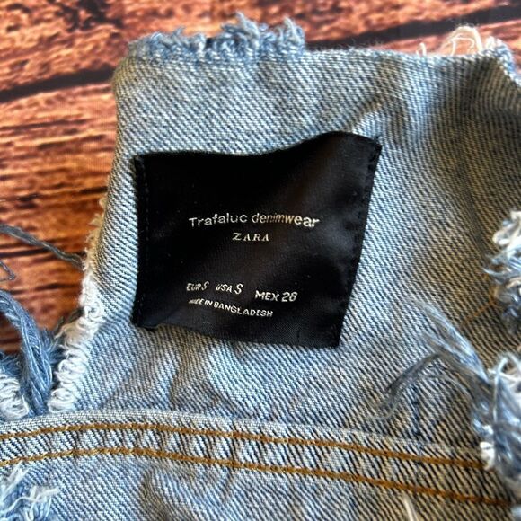Trafaluc Denimwear Zara Embroidered‎ Jean Jacket Small - Picture 4 of 8
